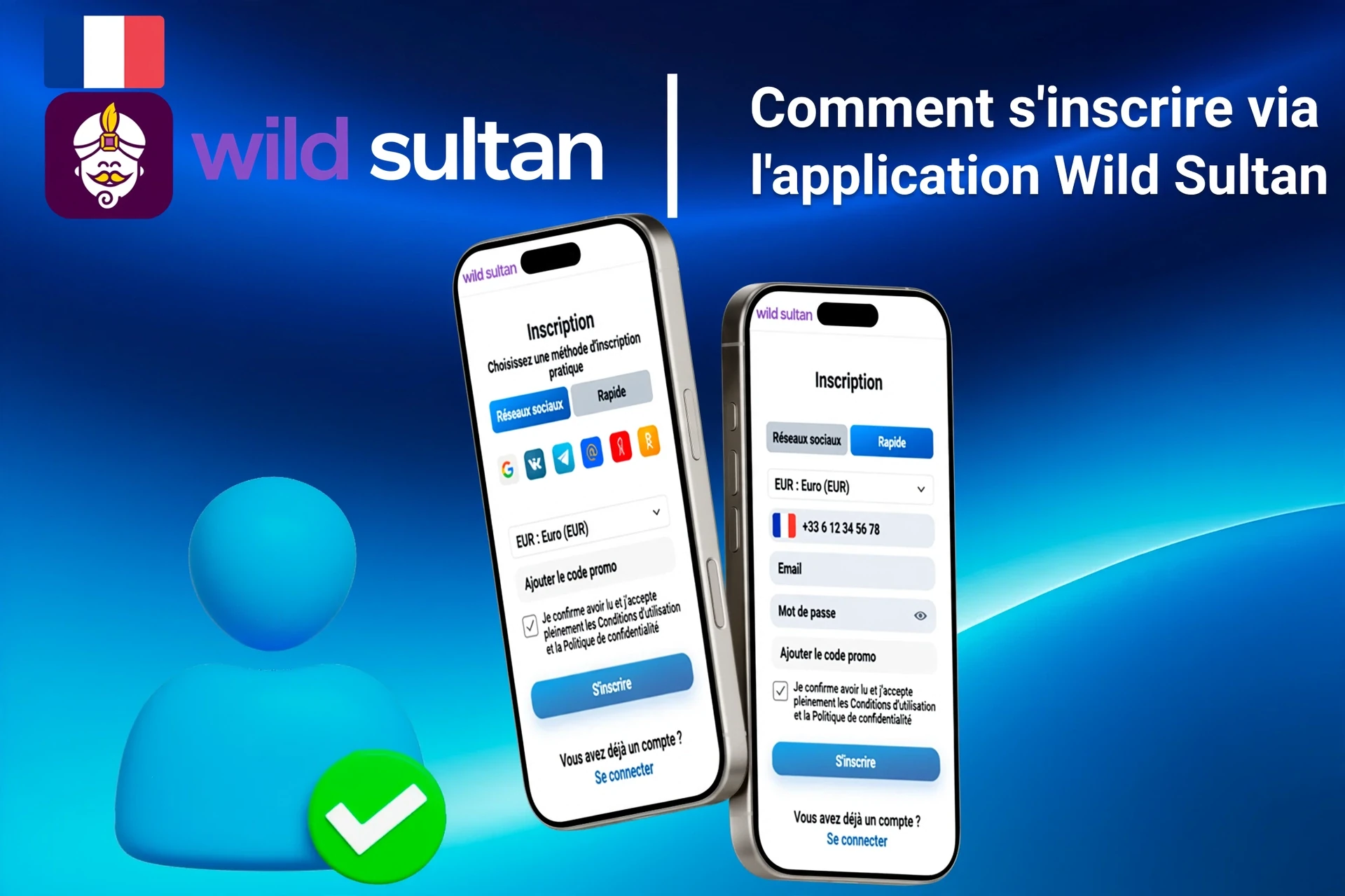 Processus d'inscription sur l'application mobile Extra Casino avec options de connexion sociale