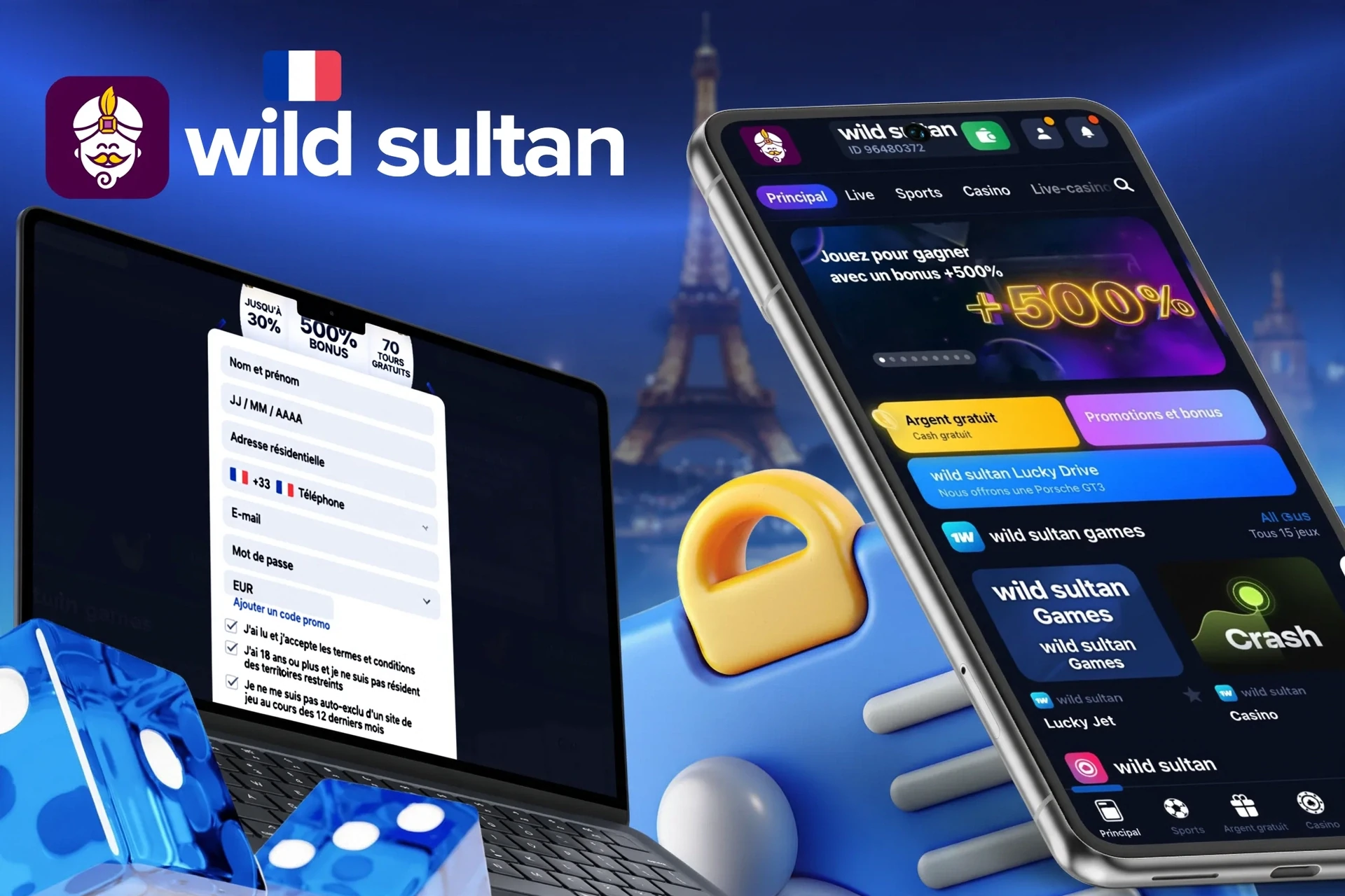 Description de l'inscription sur Extra Casino et de la réception du bonus de bienvenue
