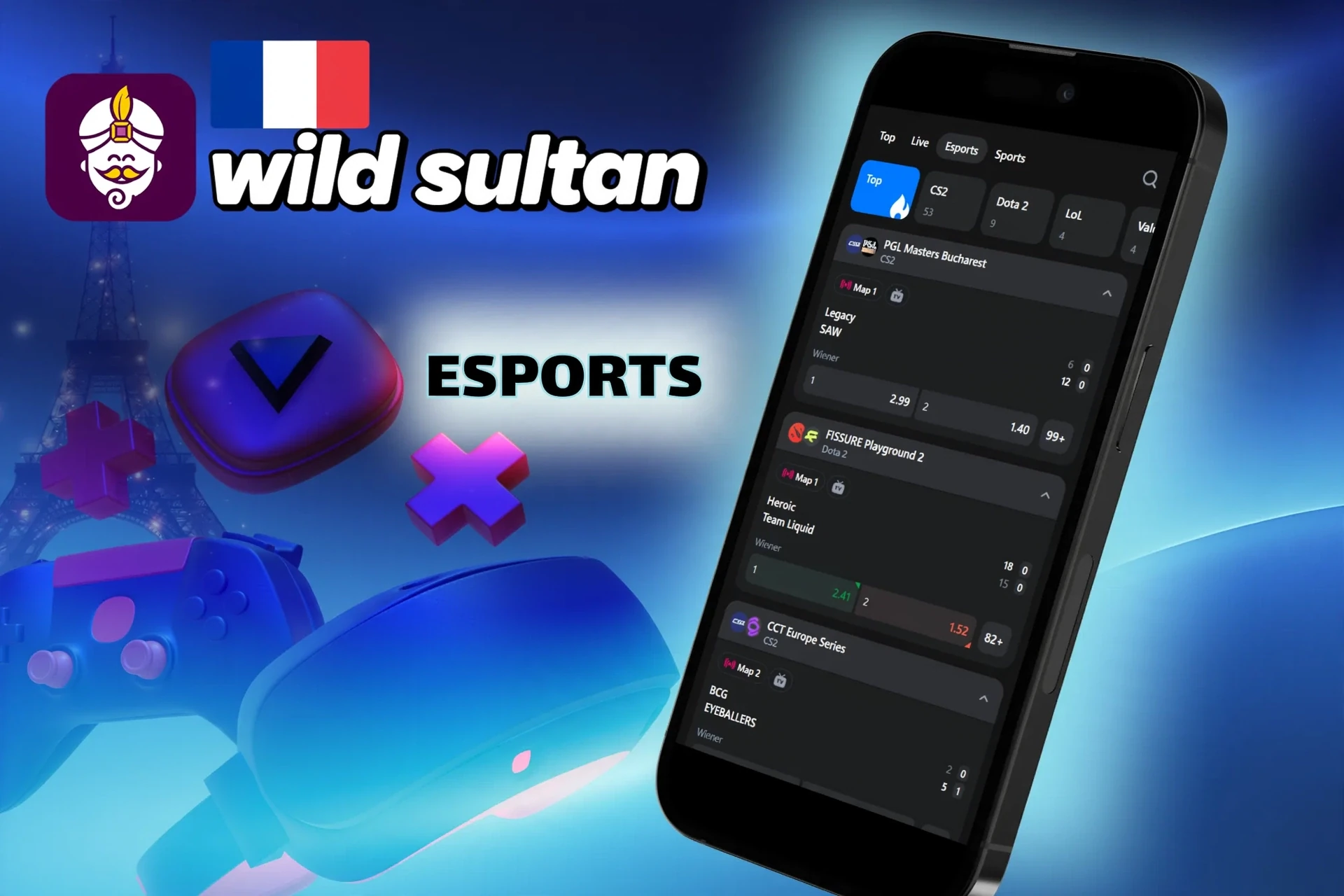 Disciplines et tournois esports disponibles pour parier sur la plateforme Extra Casino.